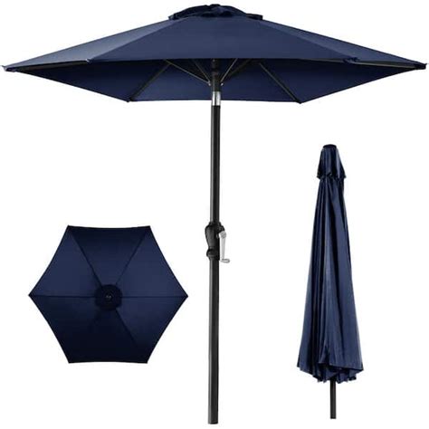 Best Choice Products 10 Ft Market Tilt Patio Umbrella In Navy Blue