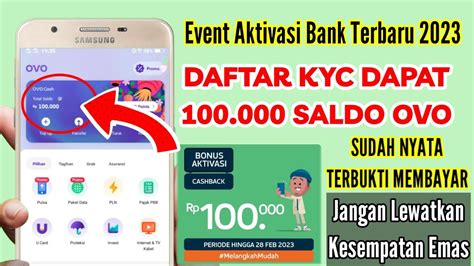 EVENT BANK DIGITAL TERBARU DAFTAR KYC DAPAT 100 000 SALDO OVO