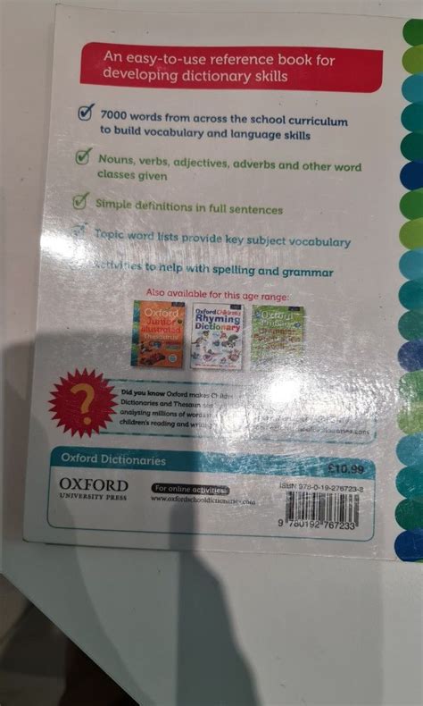 Oxford Junior Illustrated Dictionary Hobbies Toys Books Magazines