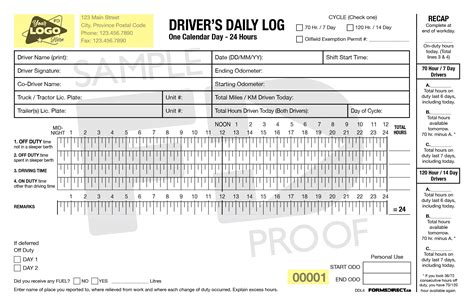 Drivers Daily Log Ddl4 Carbonless Form Template Forms Direct