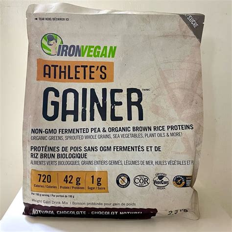 Iron Vegan Athletes Gainer Natural Chocolate Reviews Abillion