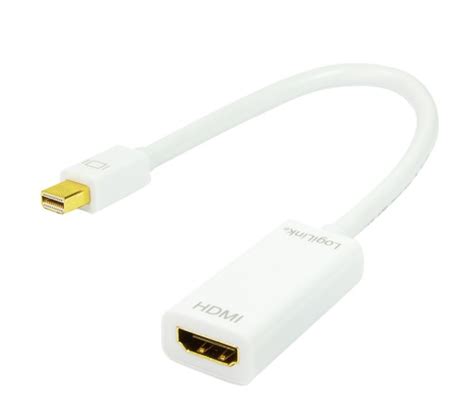 Adapter Mini DisplayPort do HDMI firmy LogiLink Obsługa Full HD 1080p