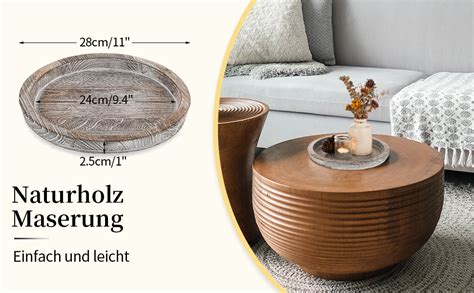 Amazon De Romadedi Holz Tablett Kerzentablett Deko Kerzen Tablett