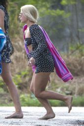 Jessica Woodley In Yellow Bikini On The Beach In Barbados 12 19 2016 CelebMafia