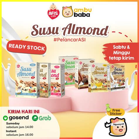 Jual Afis Life Susu Almond Plus Ekstrak Katuk Kurma Dan Madu Pelancar