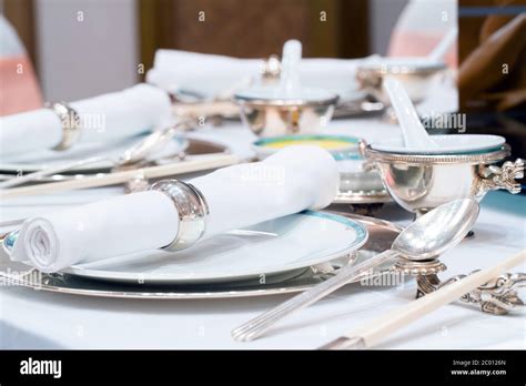 dining table set Stock Photo - Alamy