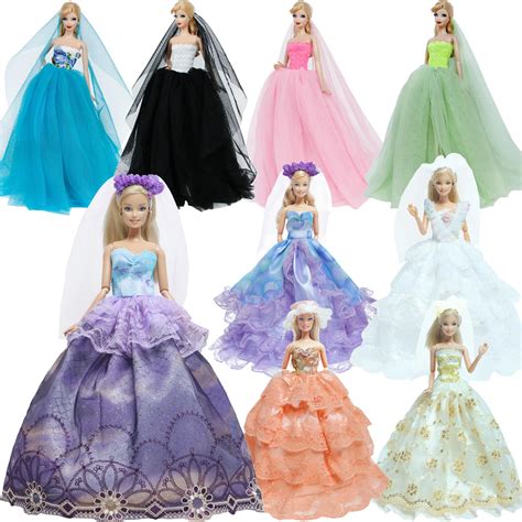 Vestido de baile de princesa para muñeca Barbie falda de capa elegante