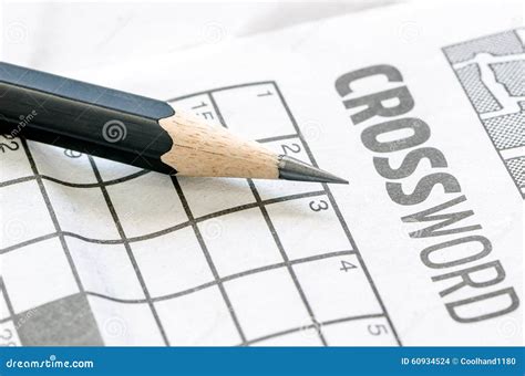 Pencil And Crossword Game Stock Photo Image Of Wording 60934524