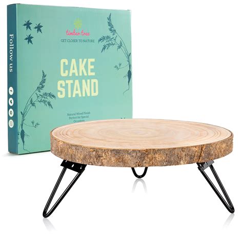 Buy Timber Tree Inch Wood Cake Stand For Dessert Table Round