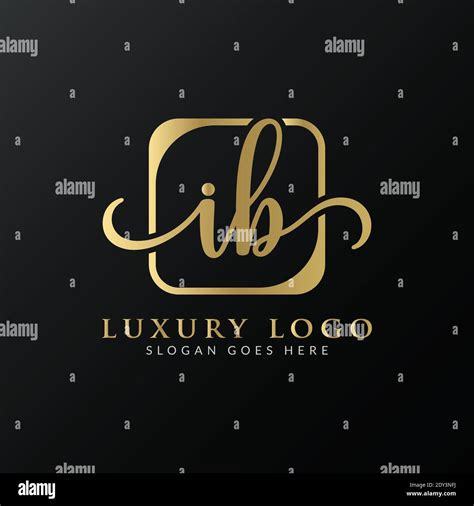 Initial Ib Letter Logo Design Vector Template Abstract Luxury Letter