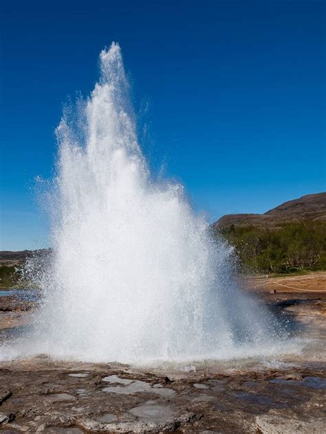 Strokkur Erupting in Iceland ~ Great Panorama Picture