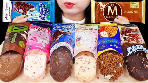 Asmr Chocolate Magnum Ice Cream Aice Choco Meets Oats Strawberry