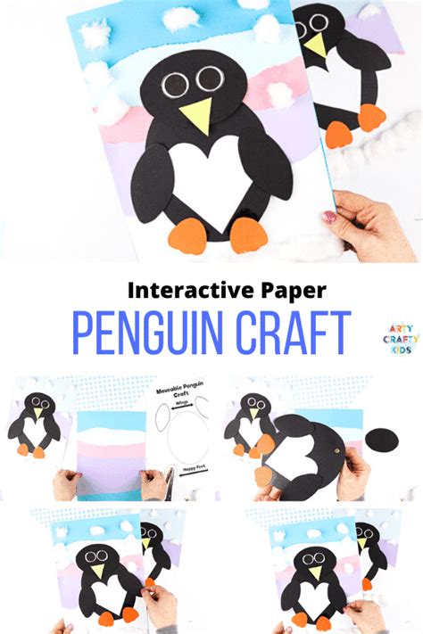 Interactive Paper Penguin Craft - Inspired by Happy Feet - Arty Crafty Kids