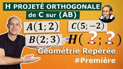 Trouver le Projeté ORTHOGONAL d un point sur une Droite Exercice