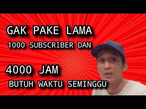 Cara Extrim Subscriber Dan Jam Tayang Youtube