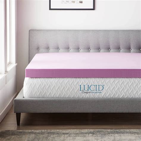 Lucid Inch Lavender Infused Memory Foam Mattress Topper Twin Xl Size