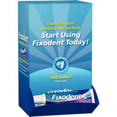 Fixodent Adhesive Gum Care Cream Adhesive Sample Pack Oz Scope