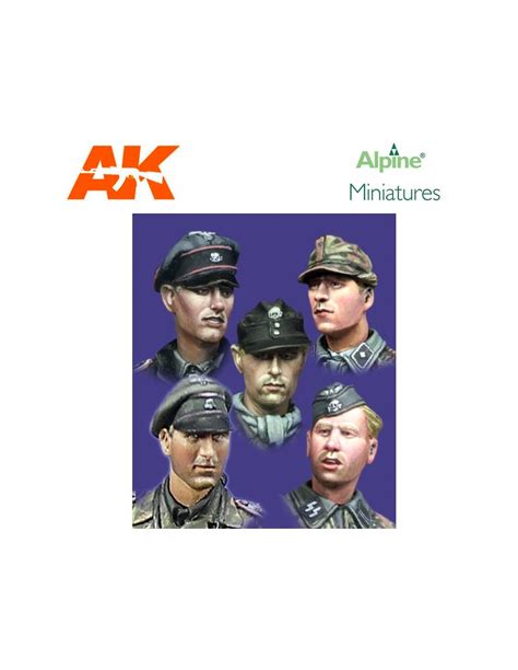 ALPINE MINIATURES WSS PANZER CREW HEADS SET 1 1 35