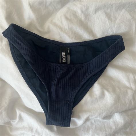 Navy Triangl Bikini Bottoms Size Xxs Not On The Depop