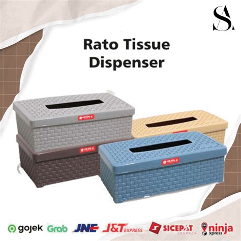 Jual Tempat Tisu Tissue Box Kotak Plastik Rotan Lion Star Kotak