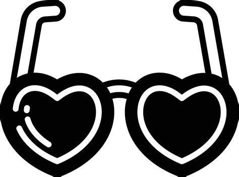 Heart Glasses Glyph And Line Vector Illustration 42608402 Vector Art At Vecteezy