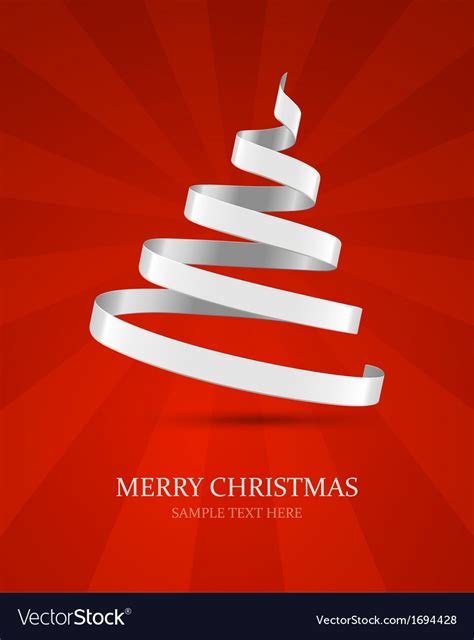 Christmas tree from ribbon Royalty Free Vector Image