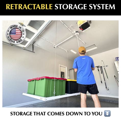 E Z Garage Lift THE 1 Retractable Overhead Ceiling Storage Lift