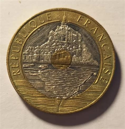 PIÈCE DE MONNAIE 20 Francs Mont Saint Michel 1992 République Française