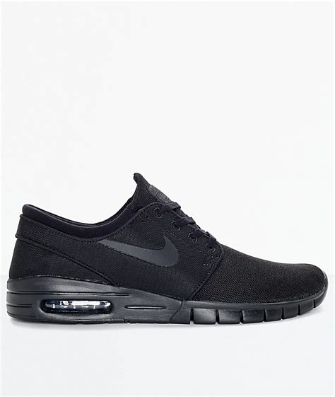 Nike Sb Stefan Janoski Air Max Black And Anthracite Mesh Skate Shoes