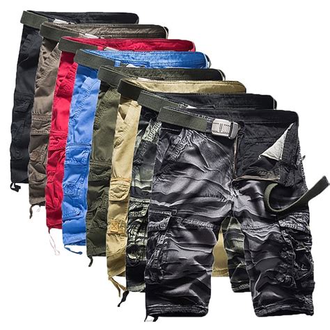 Herren Cargo Shorts Kurze Hosen Kurze Hose für Wanderer Militär