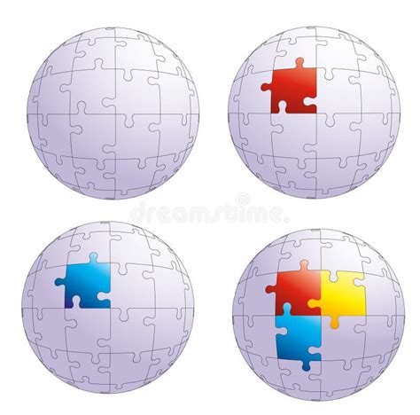 Puzzle Globe Stock Vector Illustration Of Multi Single 20640499