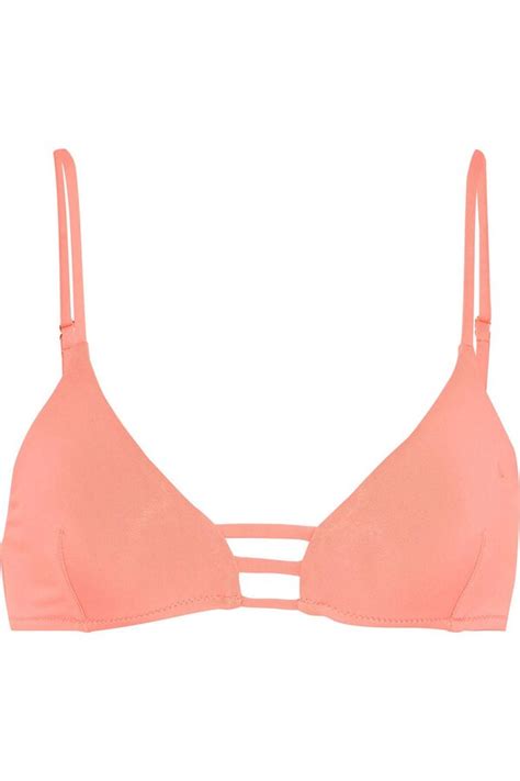 Buy Melissa Odabash Perth Lattice Trimmed Triangle Bikini Top Peach