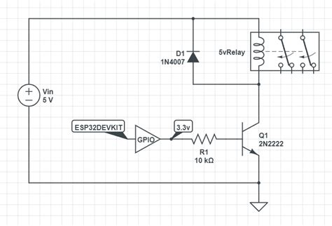 Driving A 5 V Relay From An ESP32 3 3 V GPIO Electrical Engineering