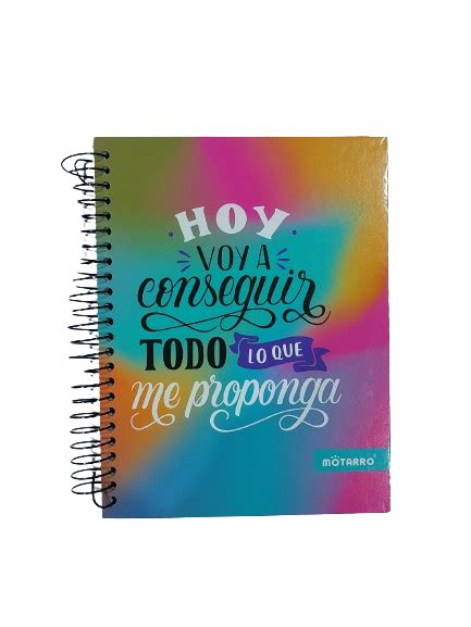 Cuaderno Oficio Mm Hojas Frases Motarro Universo Colores