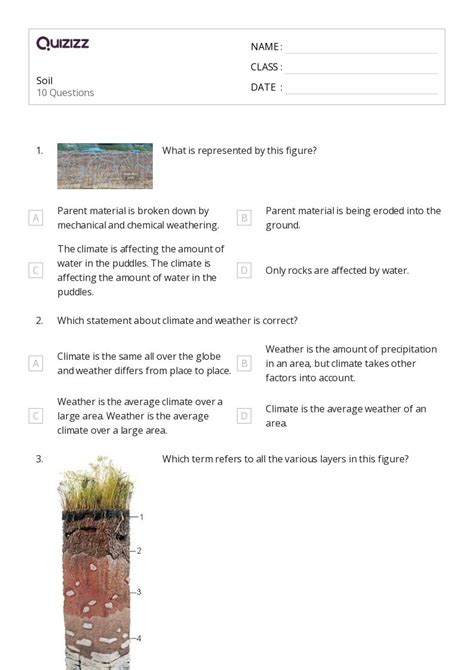 50 Soils Worksheets For 8th Year On Quizizz Free And Printable