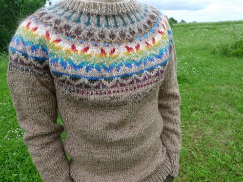 Handmade Icelandic Style Sweater With Latvian Pattern Made | Etsy ...