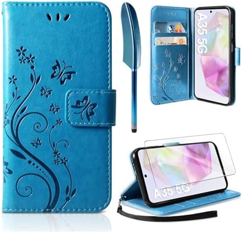 AROYI Coque Compatible Avec Samsung Galaxy A33 5G Retro Design PU Etui