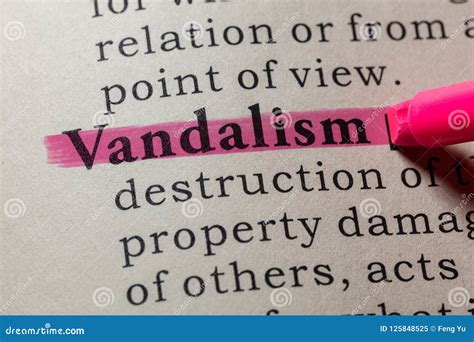 Definition Of Vandalism Stock Image Image Of Vandalism 125848525