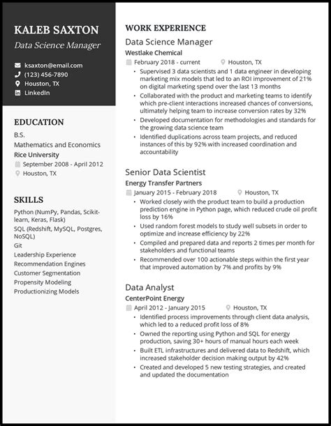 Knowledge Scientist Resume Information Analytics Vidhya Https