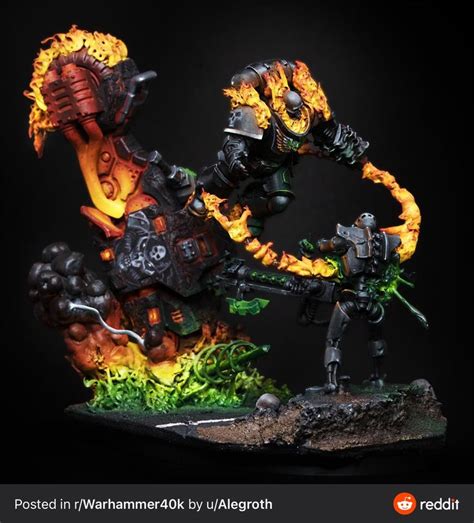 An Image Of A Warhammer With Flames Coming Out Of It