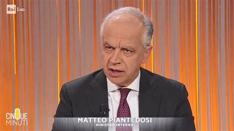 Intervista Del Ministro Piantedosi Alla Trasmissione Televisiva Cinque