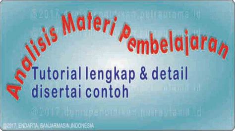 Contoh Analisis Materi Pembelajaran 55 Koleksi Gambar