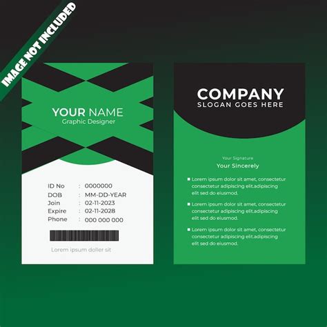 Premium Vector Modern And Creative Office Staff Id Card Design For