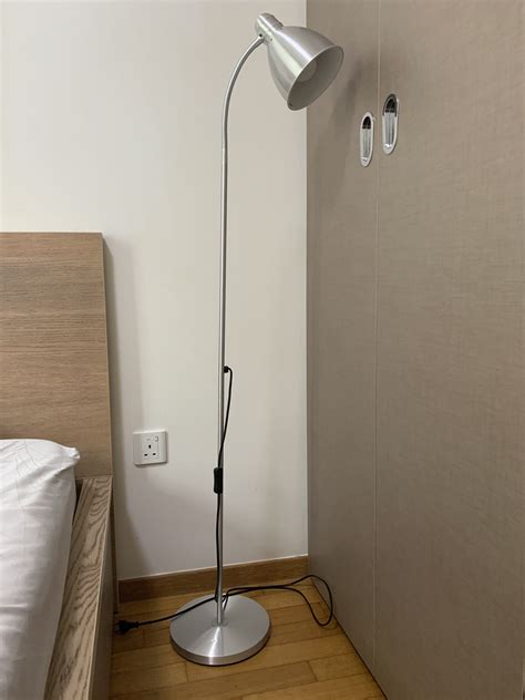 Ikea S Lersta Aluminum Floor Reading Lamp Assembly Off