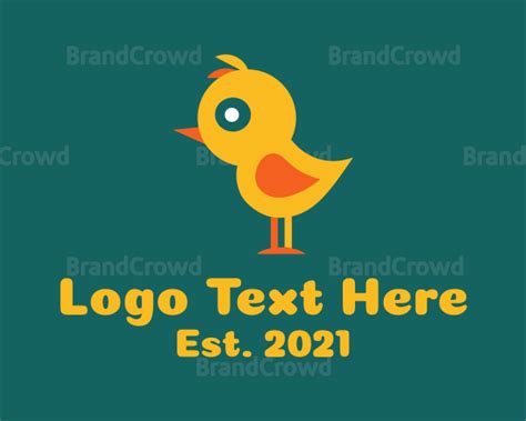 Yellow Baby Chick Logo Brandcrowd Logo Maker