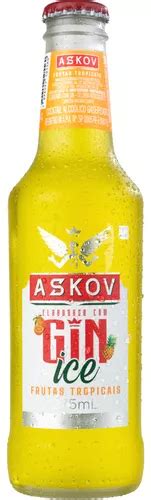 Bebida Askov Ice Gin Frutas Tropicais Long Neck Ml