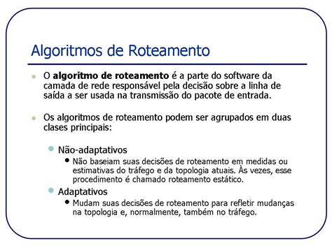 Defini O De Algoritmos De Roteamento Networking