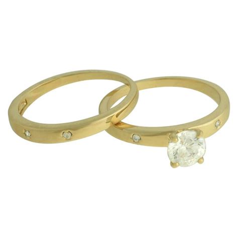 Anel Duplo Zircônia Lesprit 00027 Dourado Cristal LESPRIT BIJOUX FINAS