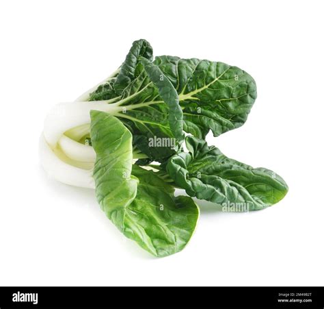 Fresh Pak Choi Cabbage On White Background Stock Photo Alamy