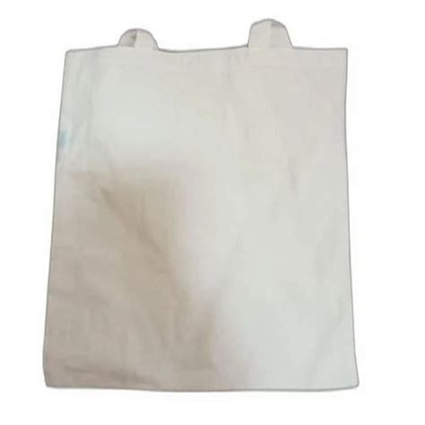 Loop Handle Handled Plain Cotton Tote Bag Capacity 5kg Size